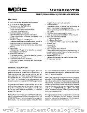 MX29F200TTC-90 datasheet pdf Macronix International