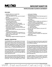 MX29F400TTC-90 datasheet pdf Macronix International