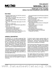 MX29L1611MC-10 datasheet pdf Macronix International