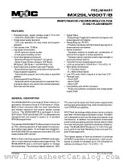 MX29LV800TTI-70 datasheet pdf Macronix International