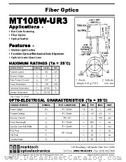 MT108W-UR3 datasheet pdf Marktech Optoelectronics