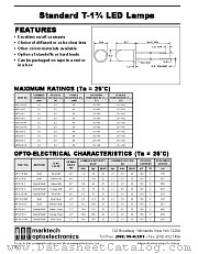 MT1118-RG datasheet pdf Marktech Optoelectronics