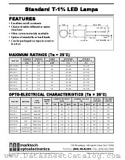MT1218-RG datasheet pdf Marktech Optoelectronics