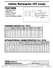 MT1152-RG datasheet pdf Marktech Optoelectronics
