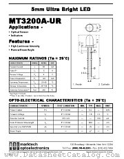 MT3200A-UR datasheet pdf Marktech Optoelectronics