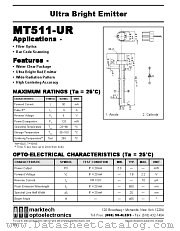 MT511-UR datasheet pdf Marktech Optoelectronics
