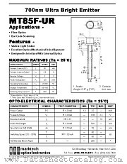 MT85F-UR datasheet pdf Marktech Optoelectronics
