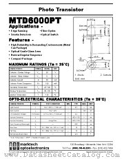 MTD6000PT datasheet pdf Marktech Optoelectronics