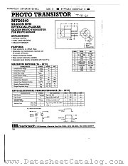 MTD6040 datasheet pdf Marktech Optoelectronics