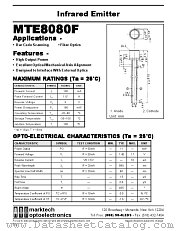 MTE8080F datasheet pdf Marktech Optoelectronics