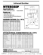 MTE8080P datasheet pdf Marktech Optoelectronics