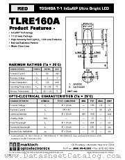 TLRE160A datasheet pdf Marktech Optoelectronics