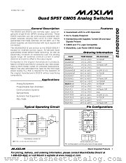 DG202 datasheet pdf MAXIM - Dallas Semiconductor