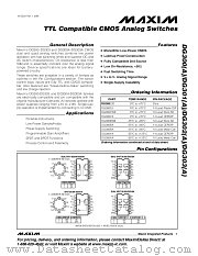 DG301A datasheet pdf MAXIM - Dallas Semiconductor