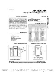 DG309 datasheet pdf MAXIM - Dallas Semiconductor