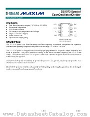 DS1073-SPECIAL datasheet pdf MAXIM - Dallas Semiconductor