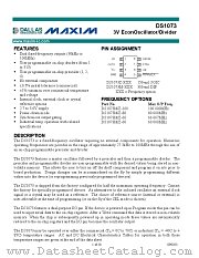 DS1073 datasheet pdf MAXIM - Dallas Semiconductor