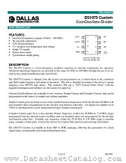 DS1075-CUSTOM datasheet pdf MAXIM - Dallas Semiconductor