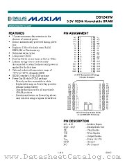 DS1245W datasheet pdf MAXIM - Dallas Semiconductor