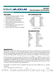 DS1481 datasheet pdf MAXIM - Dallas Semiconductor