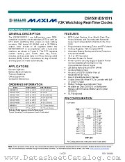 DS1511 datasheet pdf MAXIM - Dallas Semiconductor