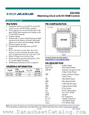 DS1558 datasheet pdf MAXIM - Dallas Semiconductor