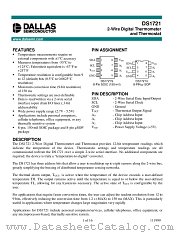 DS1721 datasheet pdf MAXIM - Dallas Semiconductor
