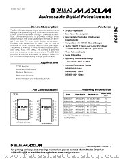 DS1805 datasheet pdf MAXIM - Dallas Semiconductor