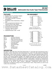 DS1807 datasheet pdf MAXIM - Dallas Semiconductor