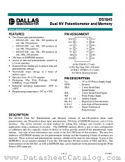 DS1845 datasheet pdf MAXIM - Dallas Semiconductor
