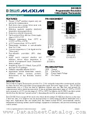 DS18B20 datasheet pdf MAXIM - Dallas Semiconductor