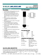 DS2433 datasheet pdf MAXIM - Dallas Semiconductor