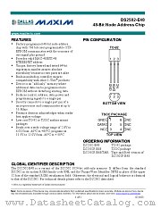 DS2502-E48 datasheet pdf MAXIM - Dallas Semiconductor