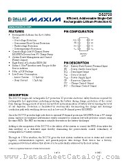 DS2720 datasheet pdf MAXIM - Dallas Semiconductor