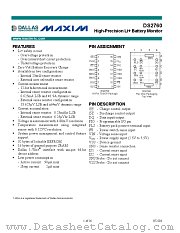 DS2760 datasheet pdf MAXIM - Dallas Semiconductor