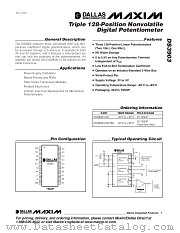 DS3903 datasheet pdf MAXIM - Dallas Semiconductor
