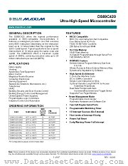 DS89C420 datasheet pdf MAXIM - Dallas Semiconductor