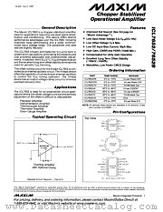 ICL7652 datasheet pdf MAXIM - Dallas Semiconductor