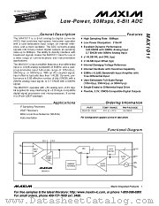 MAX1011 datasheet pdf MAXIM - Dallas Semiconductor