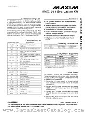 MAX1011EVKIT datasheet pdf MAXIM - Dallas Semiconductor