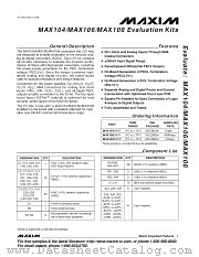 MAX104EVKIT datasheet pdf MAXIM - Dallas Semiconductor