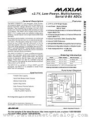 MAX1111 datasheet pdf MAXIM - Dallas Semiconductor
