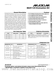 MAX1124EVKIT datasheet pdf MAXIM - Dallas Semiconductor