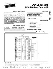 MAX1151 datasheet pdf MAXIM - Dallas Semiconductor