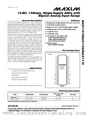 MAX1175 datasheet pdf MAXIM - Dallas Semiconductor