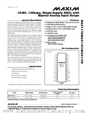 MAX1179 datasheet pdf MAXIM - Dallas Semiconductor