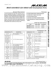 MAX1205EVKIT datasheet pdf MAXIM - Dallas Semiconductor