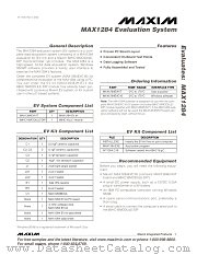 MAX1284EVSYSTEM datasheet pdf MAXIM - Dallas Semiconductor