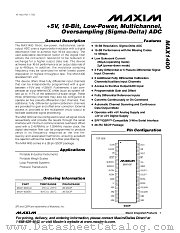 MAX1400 datasheet pdf MAXIM - Dallas Semiconductor