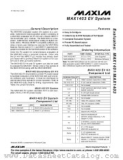 MAX1403EVSYSTEM datasheet pdf MAXIM - Dallas Semiconductor